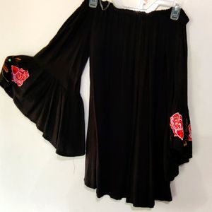 Black off shoulder dress